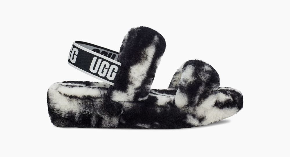 Ugg Slipper Womens - Ugg Oh Yeah Marble Black - 084FLSDRA